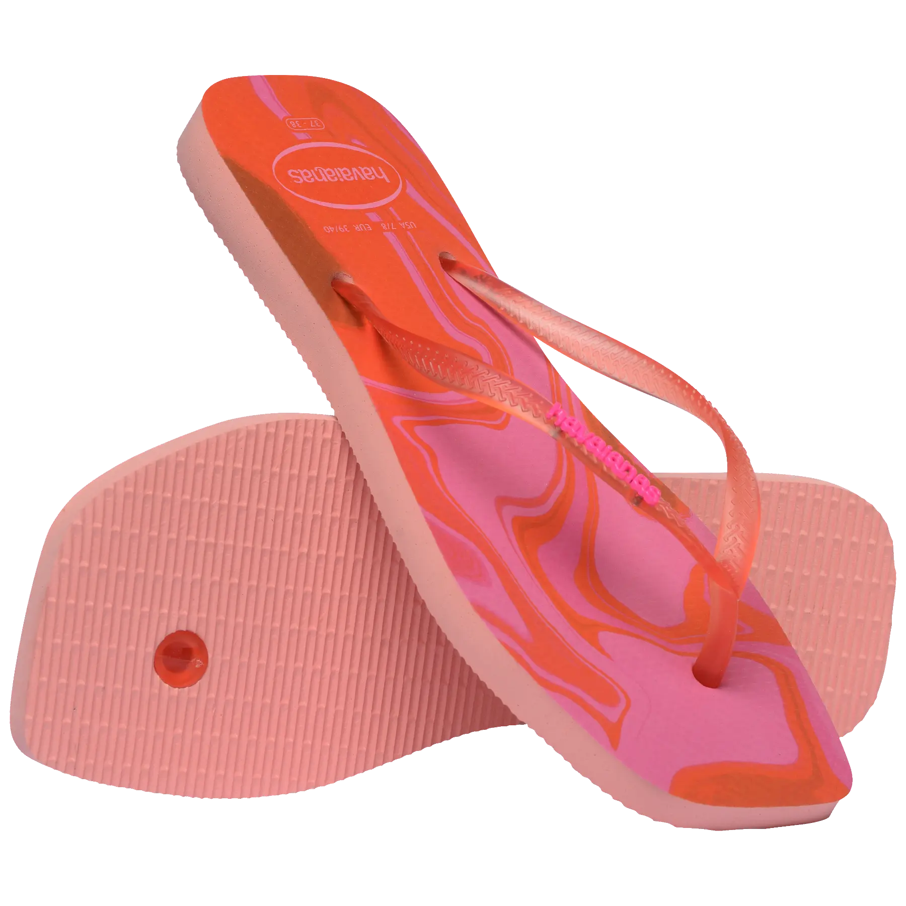 Women's Slim Square Jelly Flip Flops - Image 2
